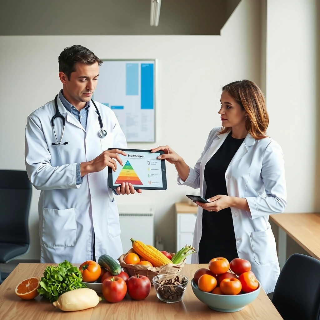 Professionelle Ernährungsberaterin bei der Beratung